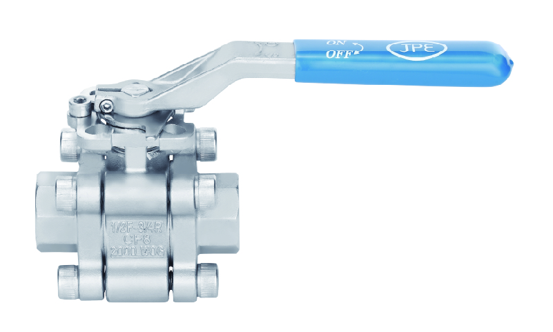 SS304 JPE 三片式全流量铸造球阀3/4"内螺纹NPT 2000PSIG
